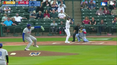 Carson Roccaforte triples (1) on a line drive to right fielder Gavin Conticello.