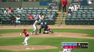 Joseph Sullivan doubles (1) on a line drive to right fielder Lazaro Montes. Trevor Austin scores.