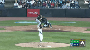 Carlos Sanchez homers (2) on a fly ball to right center field.