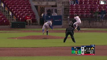 Khadim Diaw singles on a ground ball to left fielder Luke Pelzer. Marek Houston scores. Eduardo Tait to 3rd.