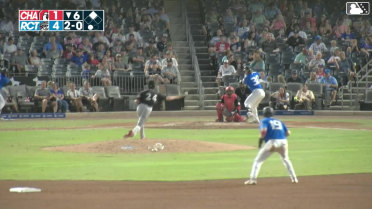 Caleb Bartolero singles on a ground ball to first baseman Ruben Ibarra. Cole Fontenelle scores.