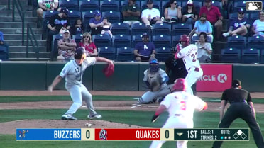 Gavin Grahovac strikes out swinging.