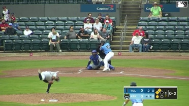 Nick Raposo singles on a line drive to right fielder Zyhir Hope. Lazaro Montes scores. Caleb Cali scores.