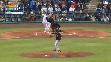 Zach Kokoska singles on a sharp ground ball to shortstop Carter Young, deflected by second baseman Aron Estrada. Cole Messina scores.