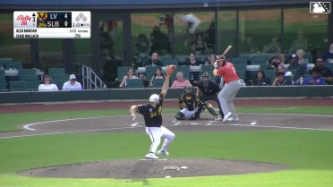 Chad Wallach homers (2) on a fly ball to left center field.