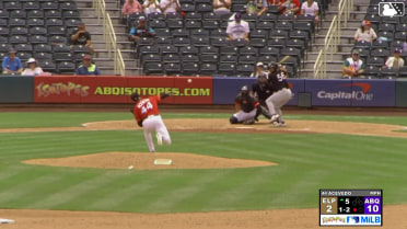 Victor Duarte homers (2) on a fly ball to left center field.