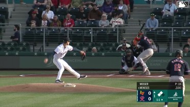 Joey Meneses singles on a sharp line drive to center fielder Victor Labrada. Michael Stefanic scores. Cade Marlowe to 3rd.