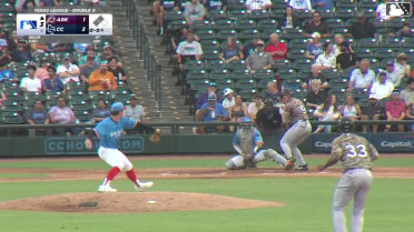 Caleb Cali singles on a sharp line drive to left fielder Jeron Williams. Charlie Pagliarini scores. Lazaro Montes scores.