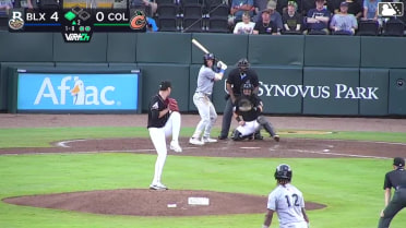 Mike Boeve singles on a ground ball to right fielder Kevin Kilpatrick Jr. Jesús Made scores.