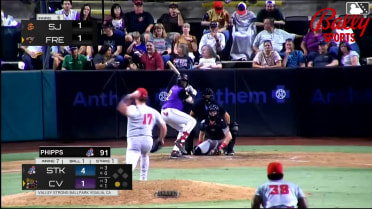 Pedro Blanco homers (18) on a fly ball to center field.