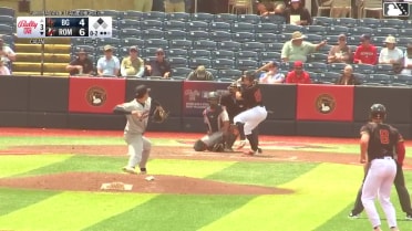 Colby Jones singles on a line drive to right fielder Angel Mateo. Dixon Williams scores.