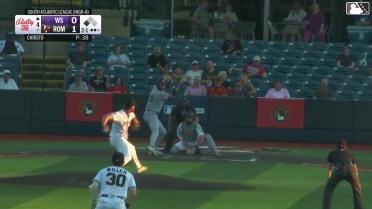 George Wolkow singles on a line drive to left fielder Luis Guanipa. Kyle Lodise scores.