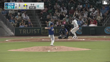 Tanner Murray homers (1) on a fly ball to left center field. William Bergolla Jr. scores.