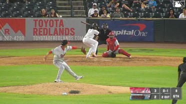 Dervy Ventura singles on a fly ball to center fielder Hayden Alvarez. Korbyn Dickerson scores. Cesar Quintas scores. Grant Jay to 3rd.