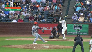 Jared Jones grounds into a double play, third baseman Nicandro Aybar to second baseman Tony Santa Maria to first baseman Larry Martinez. Yordany De Los Santos out at 2nd. Jared Jones out at 1st.