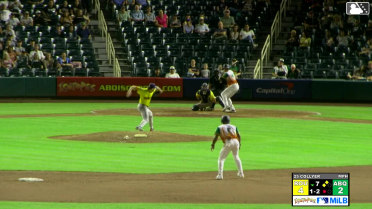 Ryan Ritter out on a sacrifice fly to center fielder Santiago Espinal. Nic Kent scores. Adael Amador to 3rd.