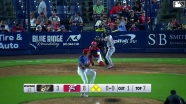 Will Taylor out on a sacrifice fly to center fielder Pedro León. Derek Berg scores.