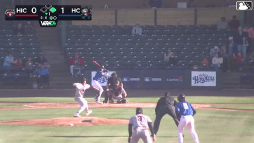 Cannon Peebles singles on a line drive to right fielder Hector Osorio. Juneiker Caceres scores.