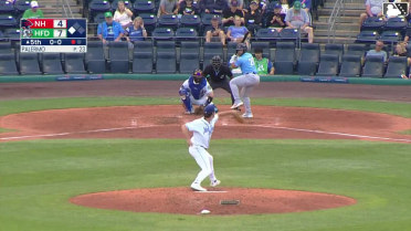 Aaron Parker out on a sacrifice fly to right fielder GJ Hill. Eddie Micheletti Jr. scores.