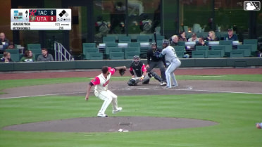 Victor Robles singles on a ground ball to center fielder Bryce Teodosio. Jakson Reetz scores. Alejo Lopez scores.