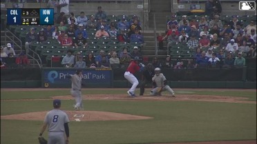 BJ Murray homers (1) on a fly ball to right center field.