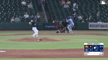 Jefferson Rojas reaches on a fielder's choice, fielded by first baseman Xavier Isaac. Hayden Cantrelle scores.