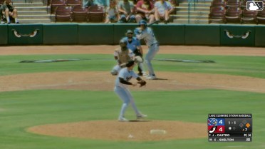 Easton Shelton homers (33) on a fly ball to right field. Kellon Lindsey scores.