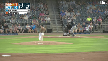 Lucas Knowles In play, run(s) to Will Simpson