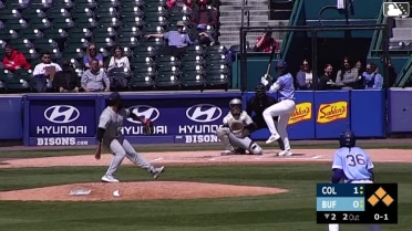 Josh Kasevich singles on a sharp line drive to right fielder Nolan Jones. Josh Rivera scores. Je'Von Ward scores. Carlos Mendoza to 3rd.