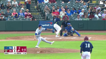 Frainyer Chavez singles on a line drive to right fielder Josue De Paula. Marcus Lee Sang scores. Corey Joyce to 3rd.