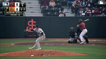 Cam Maldonado triples (1) on a line drive to left fielder Clayton Gray. Jhonny Level scores.