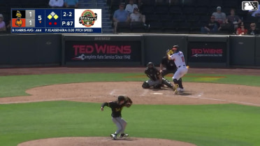 Brett Harris singles on a sharp line drive to center fielder Jose Siri. Euribiel Angeles scores. Michael Stefanic to 2nd.