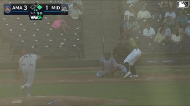 Ryan Lasko triples (3) on a sharp line drive to left fielder Manuel Pena. Luke Mann scores.