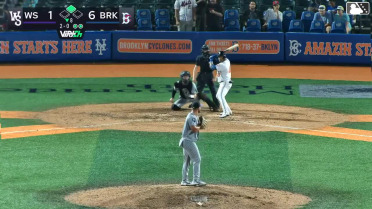 Andy Ibáñez singles on a ground ball to center fielder Ely Brown. Chase Meggers scores.