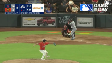 Patrick Wisdom homers (22) on a fly ball to center field.