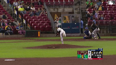 Daniel Dickinson doubles (20) on a line drive to center fielder Yasser Mercedes. Sawyer Strosnider scores.