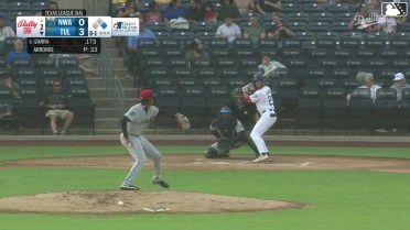 Jose Izarra homers (1) on a fly ball to left field. Frank Rodriguez scores.