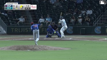 Tim Elko out on a sacrifice fly to center fielder Rudy Martin Jr. Rikuu Nishida scores. Jake Cave scores. Throwing error by center fielder Rudy Martin Jr.