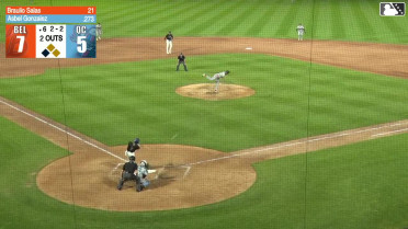 Asbel Gonzalez singles on a line drive to right fielder Brian Sanchez. Austin Charles scores. Stone Russell to 2nd.