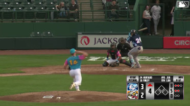 Ricardo Hurtado homers (1) on a fly ball to left field.