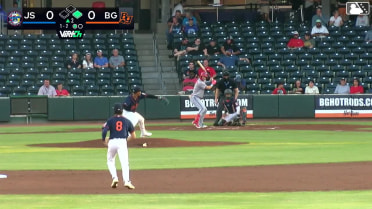 Carter Mathison called out on strikes and Brock Vradenburg caught stealing 2nd, catcher J.D. Gonzalez to shortstop Adrian Santana to catcher J.D. Gonzalez.
