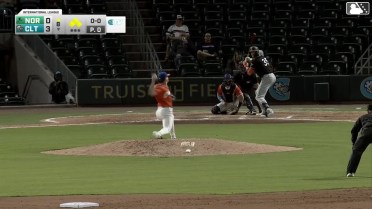 Sam Huff grounds into a double play, shortstop Oliver Dunn to second baseman Rikuu Nishida to first baseman LaMonte Wade Jr. Willy Vasquez scores. Jhonkensy Noel to 3rd. Payton Eeles out at 2nd. Sam Huff out at 1st.
