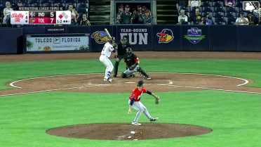 James Outman doubles (1) on a sharp line drive to center fielder Mitch Jebb. Corey Julks scores.