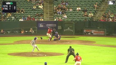 Juan Martinez doubles (2) on a line drive to right fielder Gavin Turley. Daniel Jackson scores.