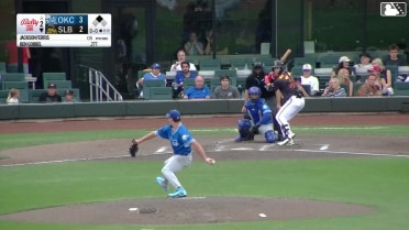 Ben Gobbel singles on a line drive to left fielder Ryan Ward. Yolmer Sánchez scores.