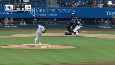 Ryan Waldschmidt triples (2) on a line drive to center fielder Jose Siri. Jean Walters scores.