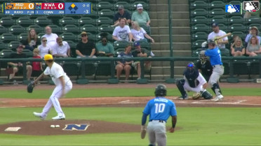 Cole Conn singles on a ground ball to right fielder Spencer Nivens. Carlos Pacheco scores.