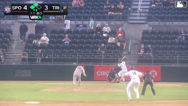 Capri Ortiz singles on a soft line drive to left fielder Kevin Fitzer. Gage Harrelson scores. Aaron Graeber scores.