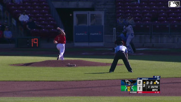 Asbel Gonzalez singles on a soft ground ball to shortstop Marek Houston. Nolan Sailors scores.