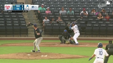 Frank Rodriguez homers (7) on a fly ball to left center field. Taylor Young scores.